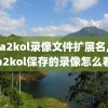 nba2kol录像文件扩展名,nba2kol保存的录像怎么看