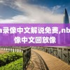 nba录像中文解说免费,nba录像中文回放像